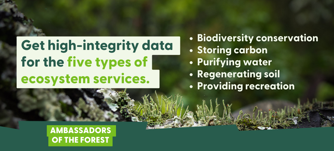 Get high integrity data for the five types of ecosystem services