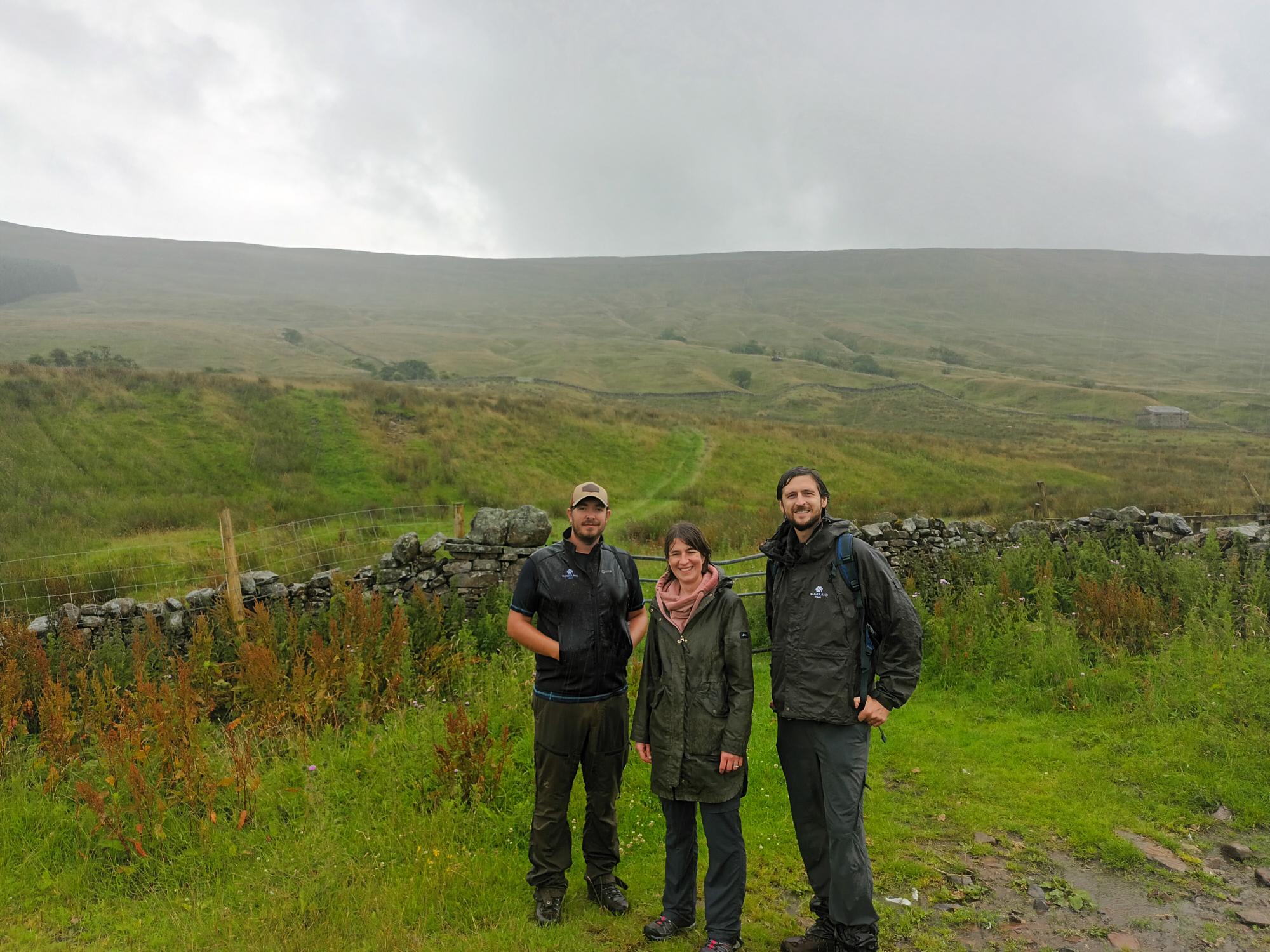 Essity and Woodland Trust staff on site 